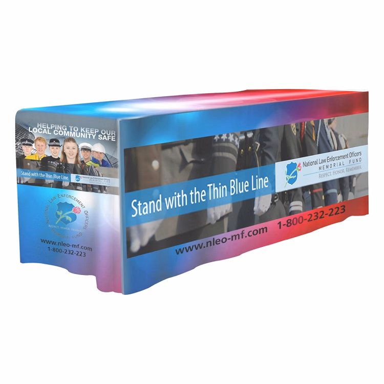 "Omaha OS Eight" 4-Sided Fitted Style Table Covers All Over Full Color Dye Sublimation Imprint - Fit