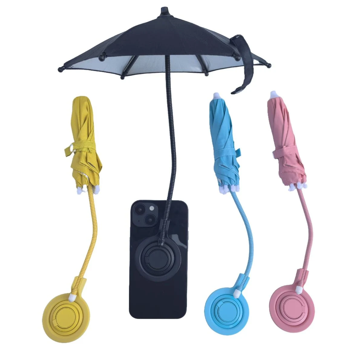 Magnetic Mini Phone Umbrella Adjustable Sun Shade Shield 1