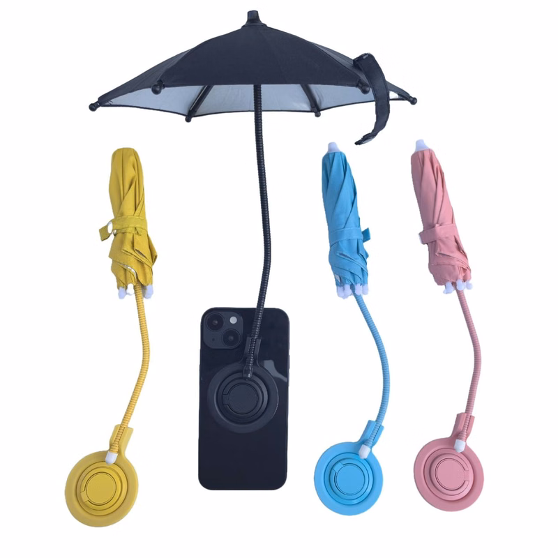 Magnetic Mini Phone Umbrella Adjustable Sun Shade Shield