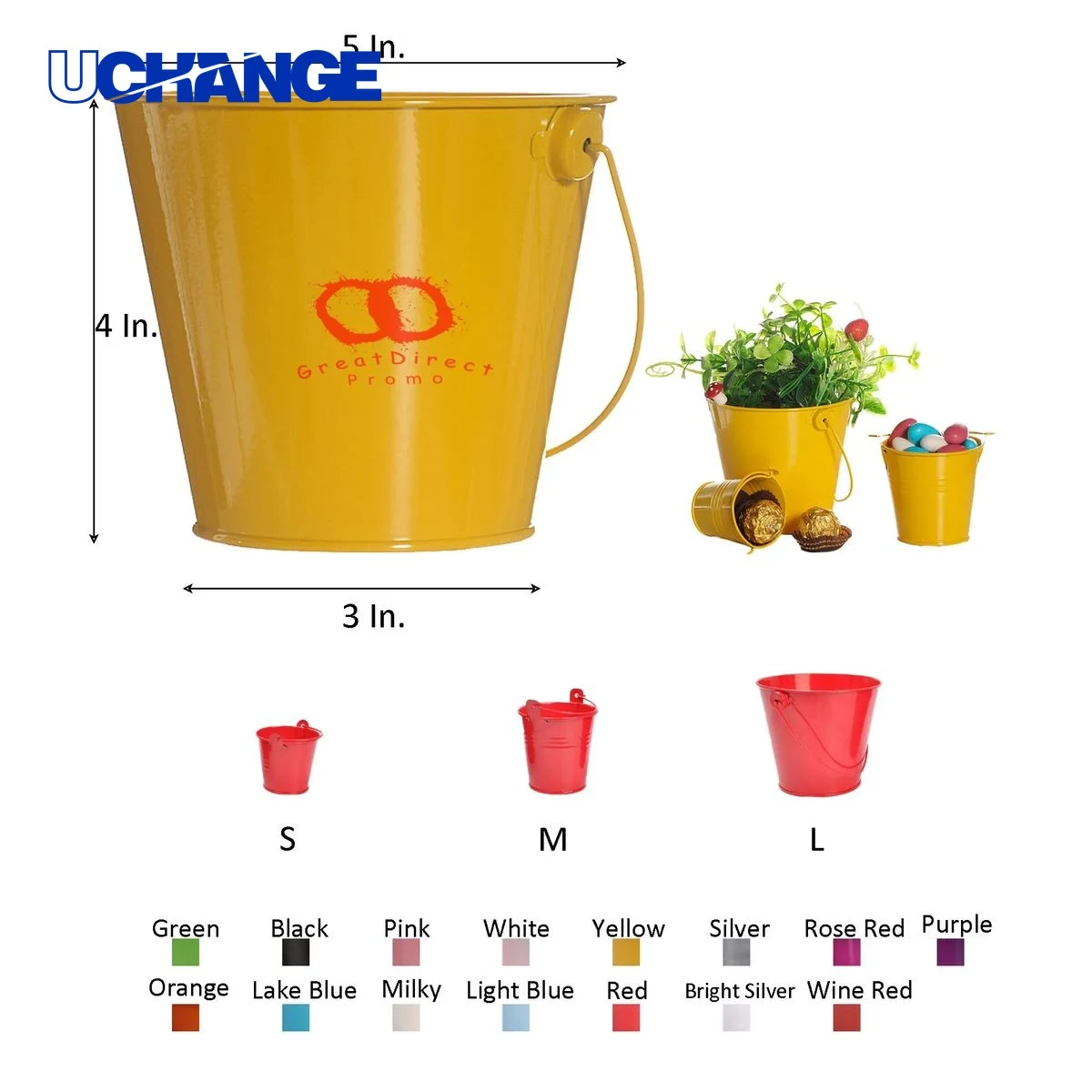 Metal Planter Bucket 1