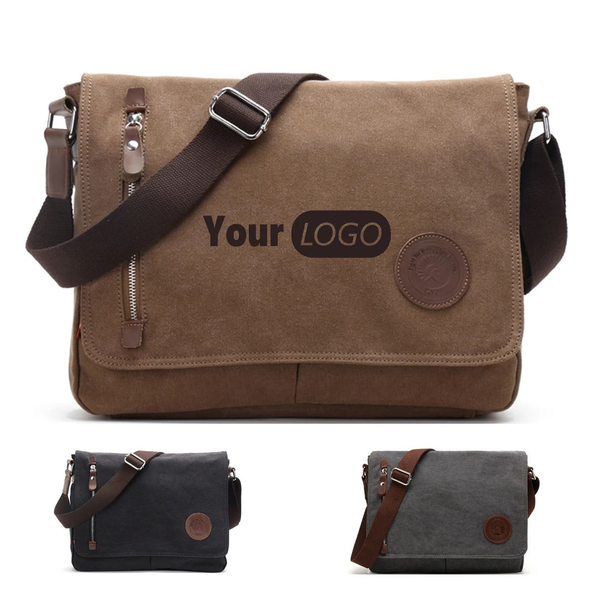 Canvas Large-Capacity Casual Messenger Bag 1