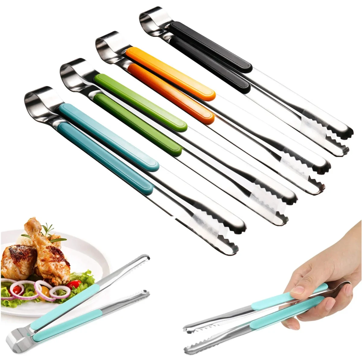 Thicken Stainless Steel BBQ Food Clamp 1