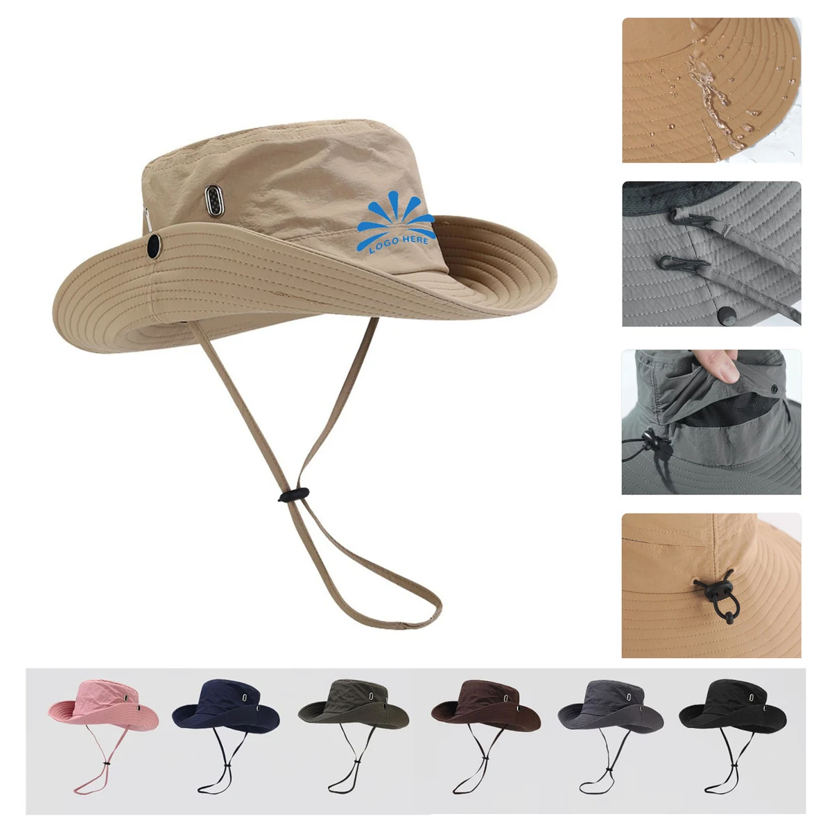 Sun Protection Super Wide Brim Bucket Hat 1