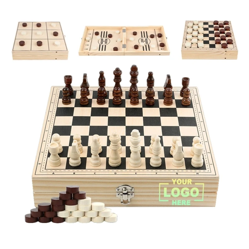 4 in 1 Wooden Board Game Board 1