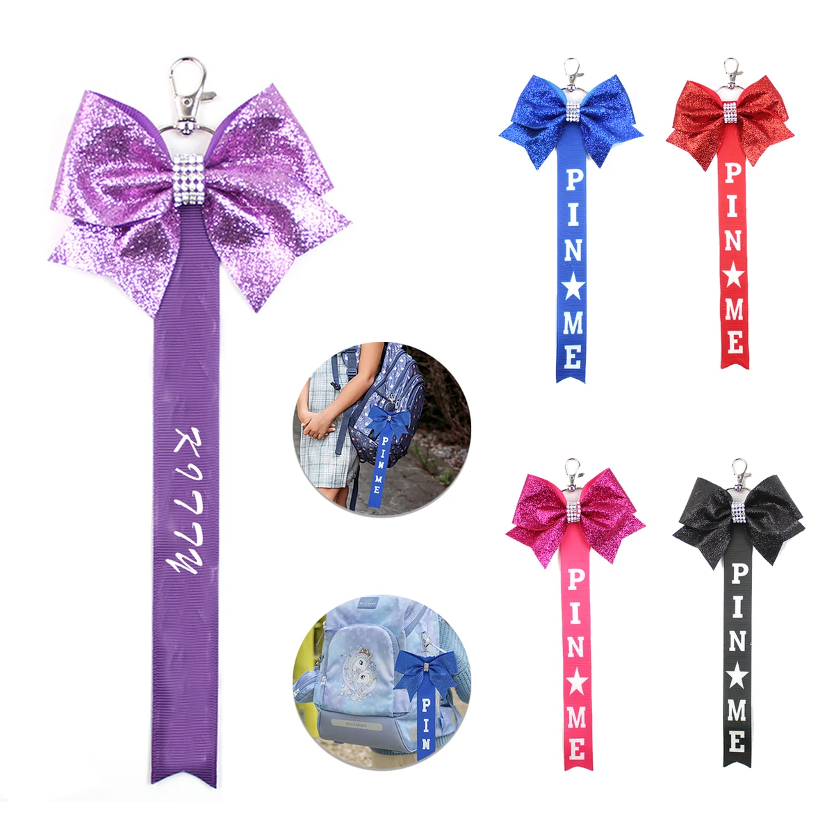 Keychain with Bowknot and Ribbon 1