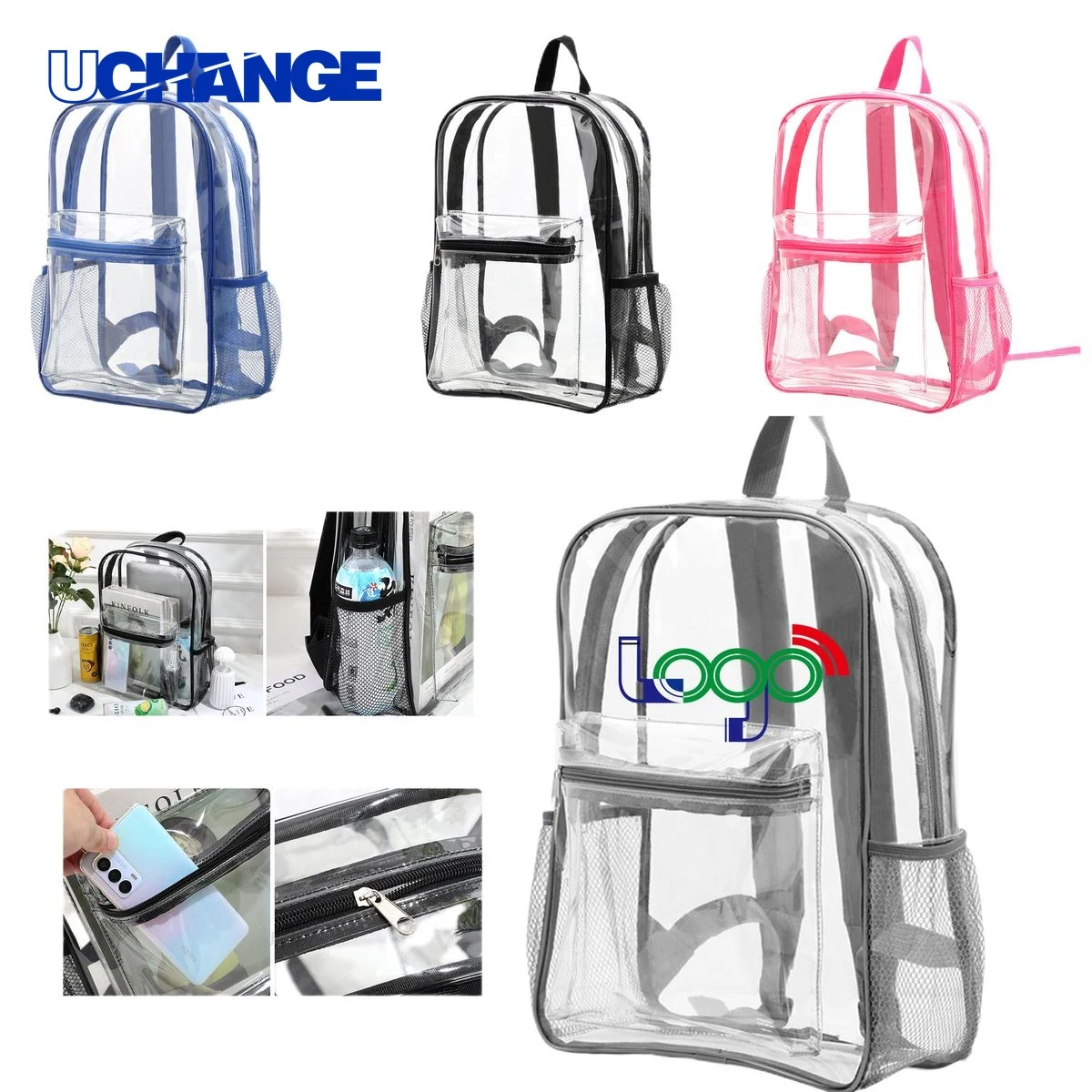 Durable Waterproof Clear Backpack 1