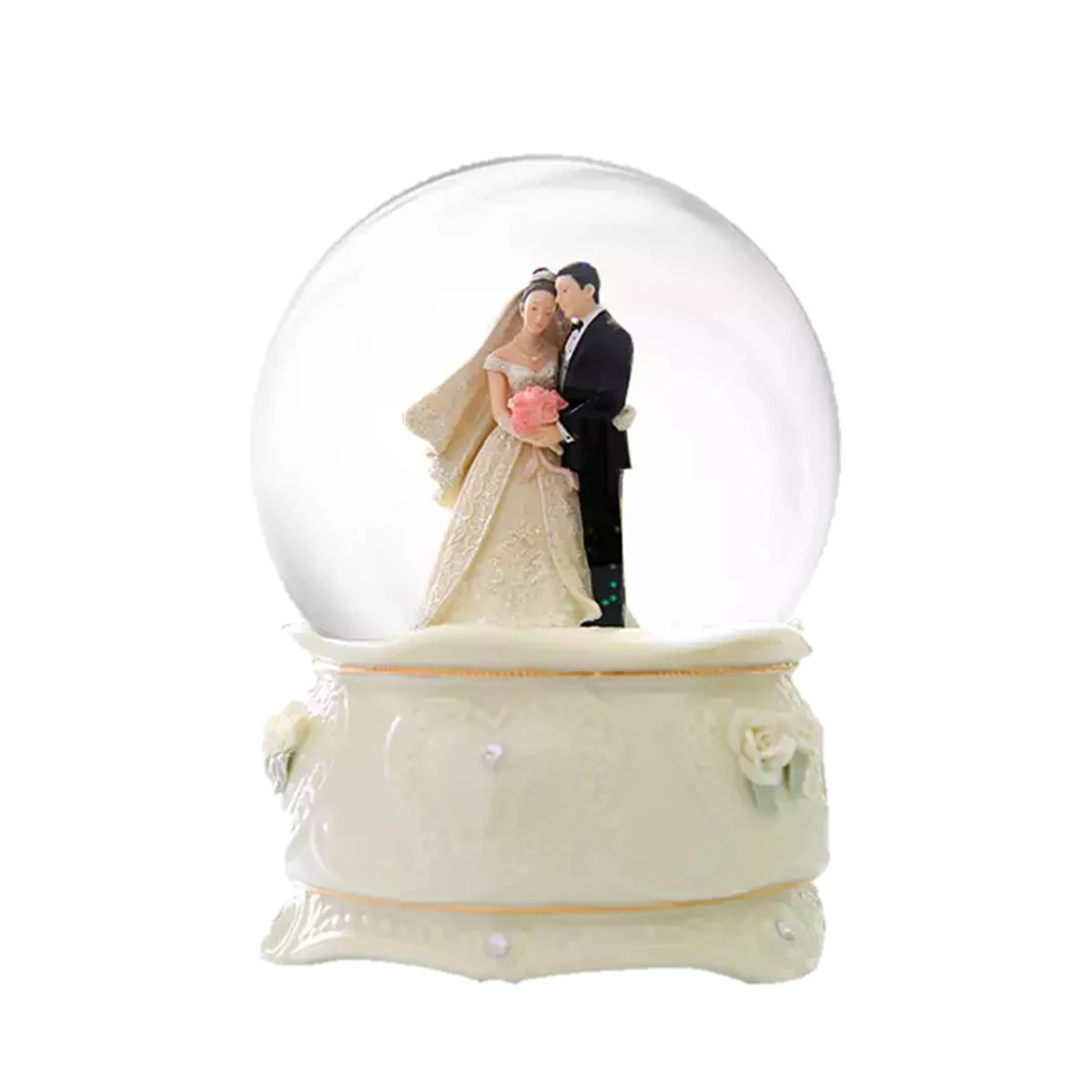 Custom Wedding Couple Snow Ball Globe 1