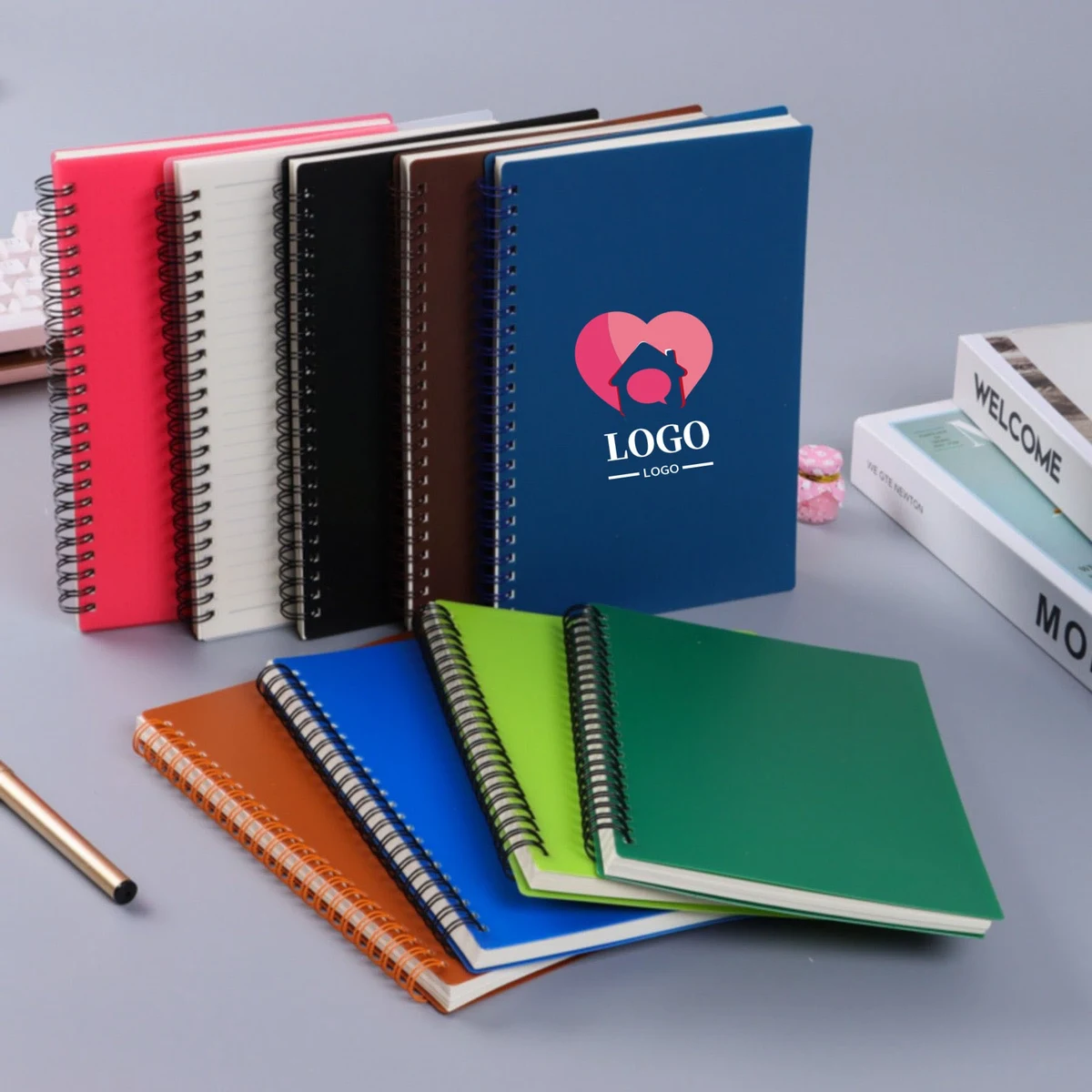Spiral Notebook Plastic Hardcover College Ruled A5 Journals 1
