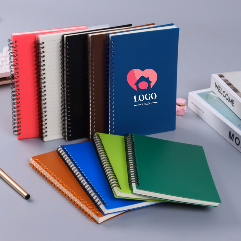 Spiral Notebook Plastic Hardcover College Ruled A5 Journals