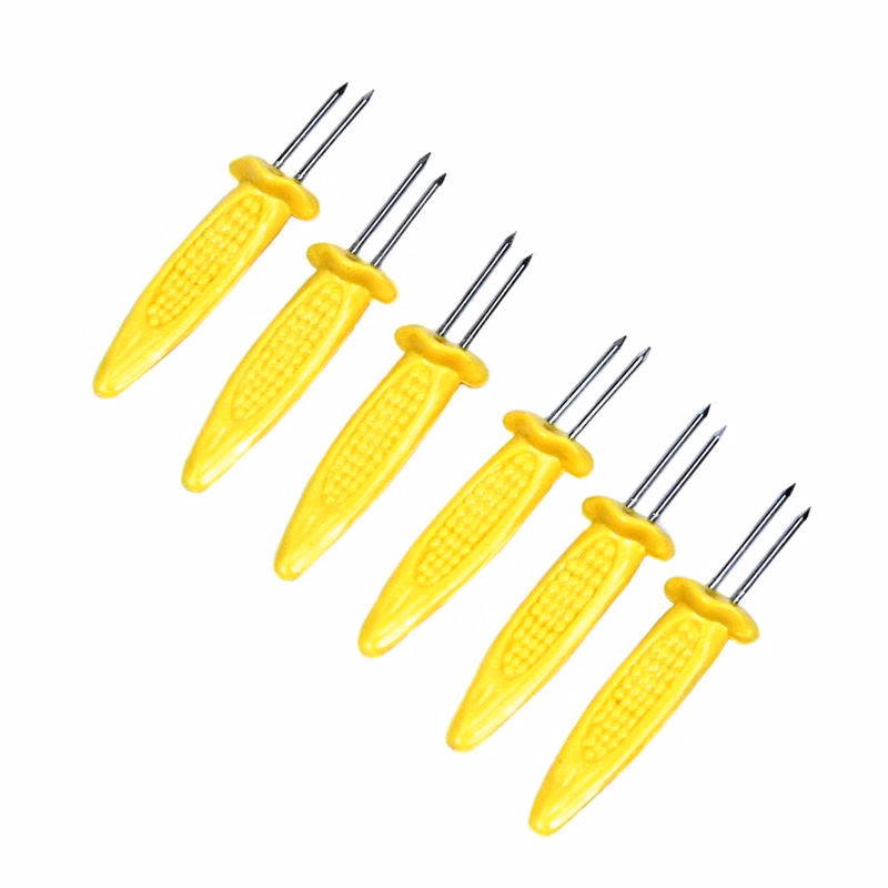 Jumbo Corn Holders - 6 Pack Stainless Steel