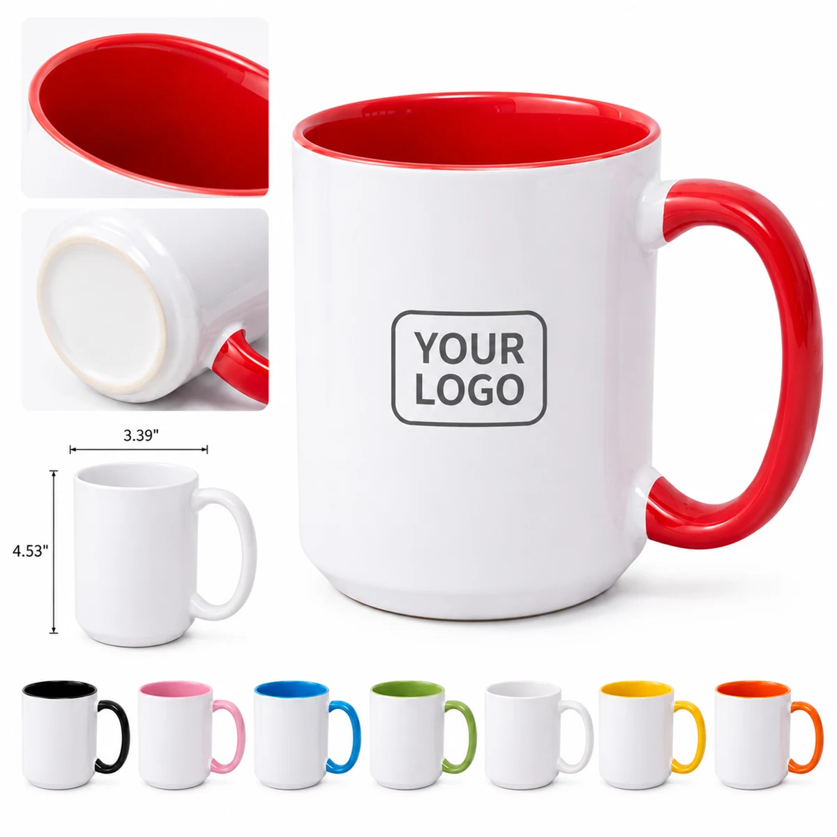 MOQ36 15 Oz Two Tone Ceramic Mug 1