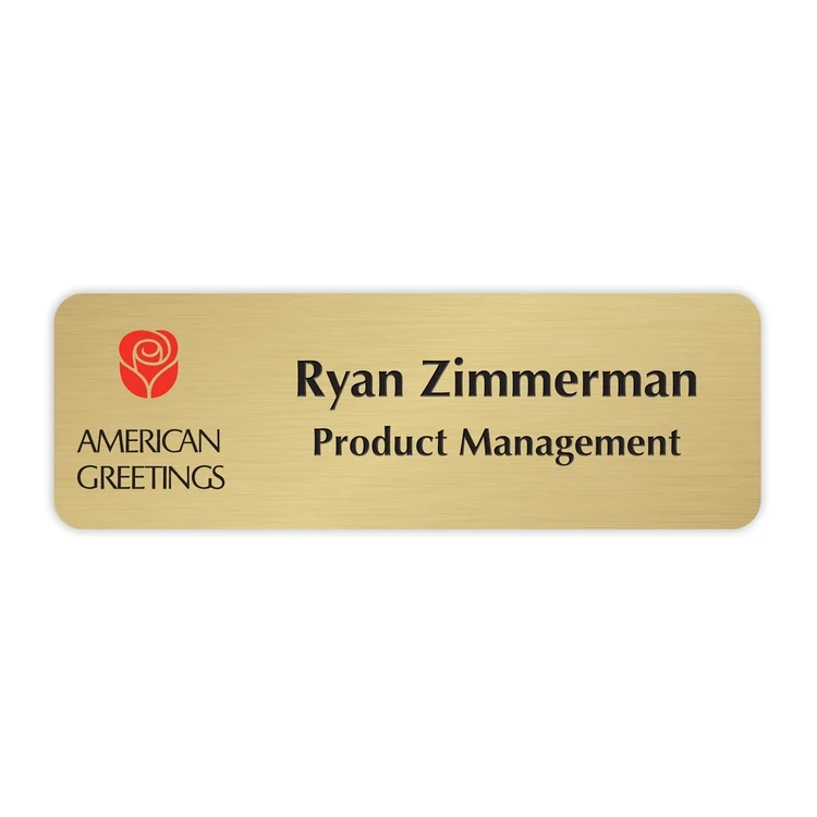 USA Made Name Plate w/UV Inkjet Logo & Engraved (15-19 Sq. Inches) 1