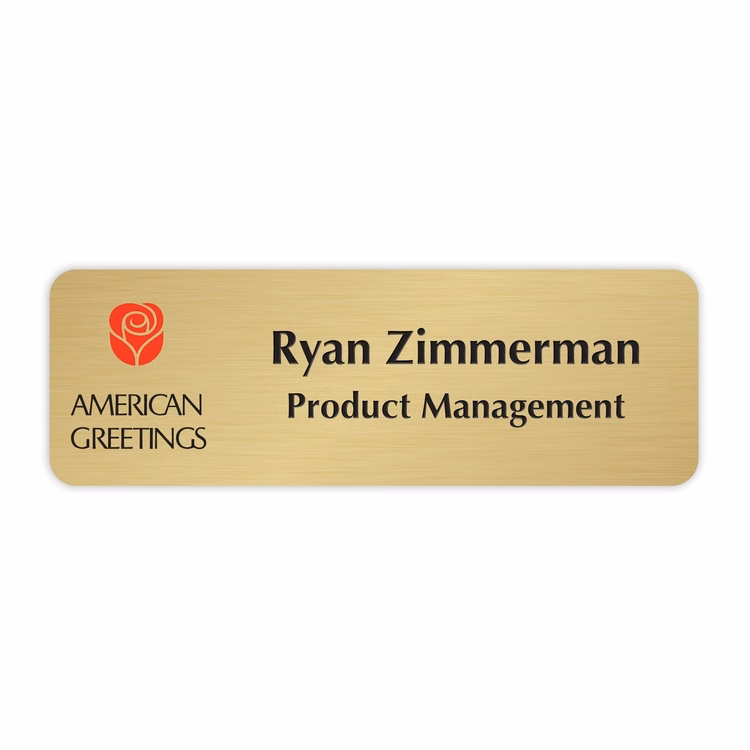 USA Made Name Plate w/UV Inkjet Logo & Engraved (15-19 Sq. Inches)
