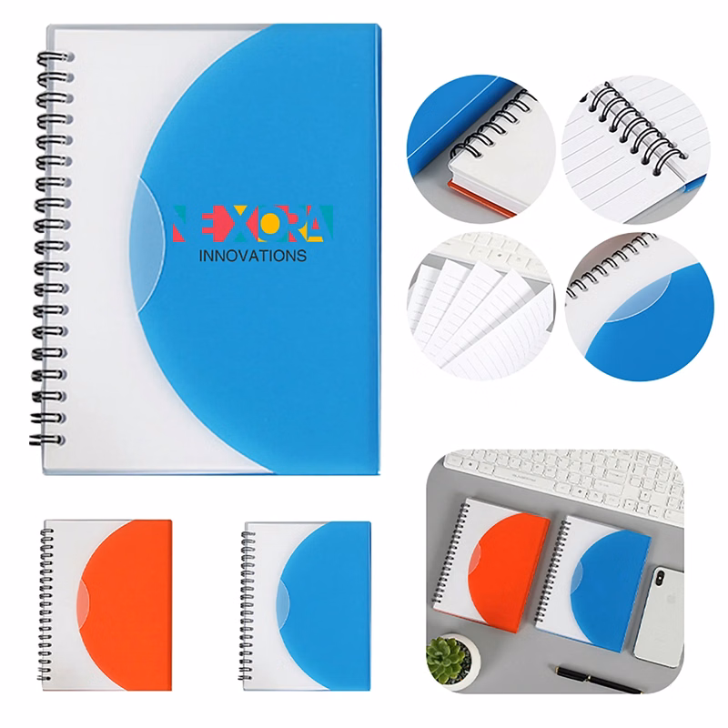 Portable Half Circle Paper Notebook with Side Flip
