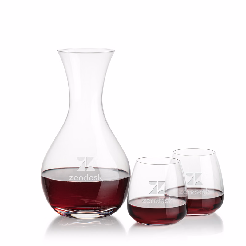 Adelita Carafe & Hogarth Stemless Wine