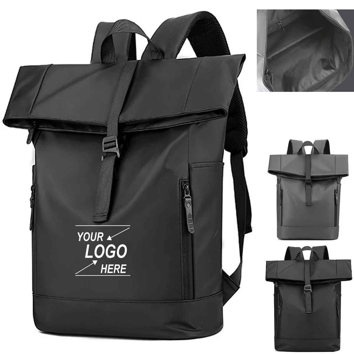 Roll Top Laptop Backpack 15.6 inch 1