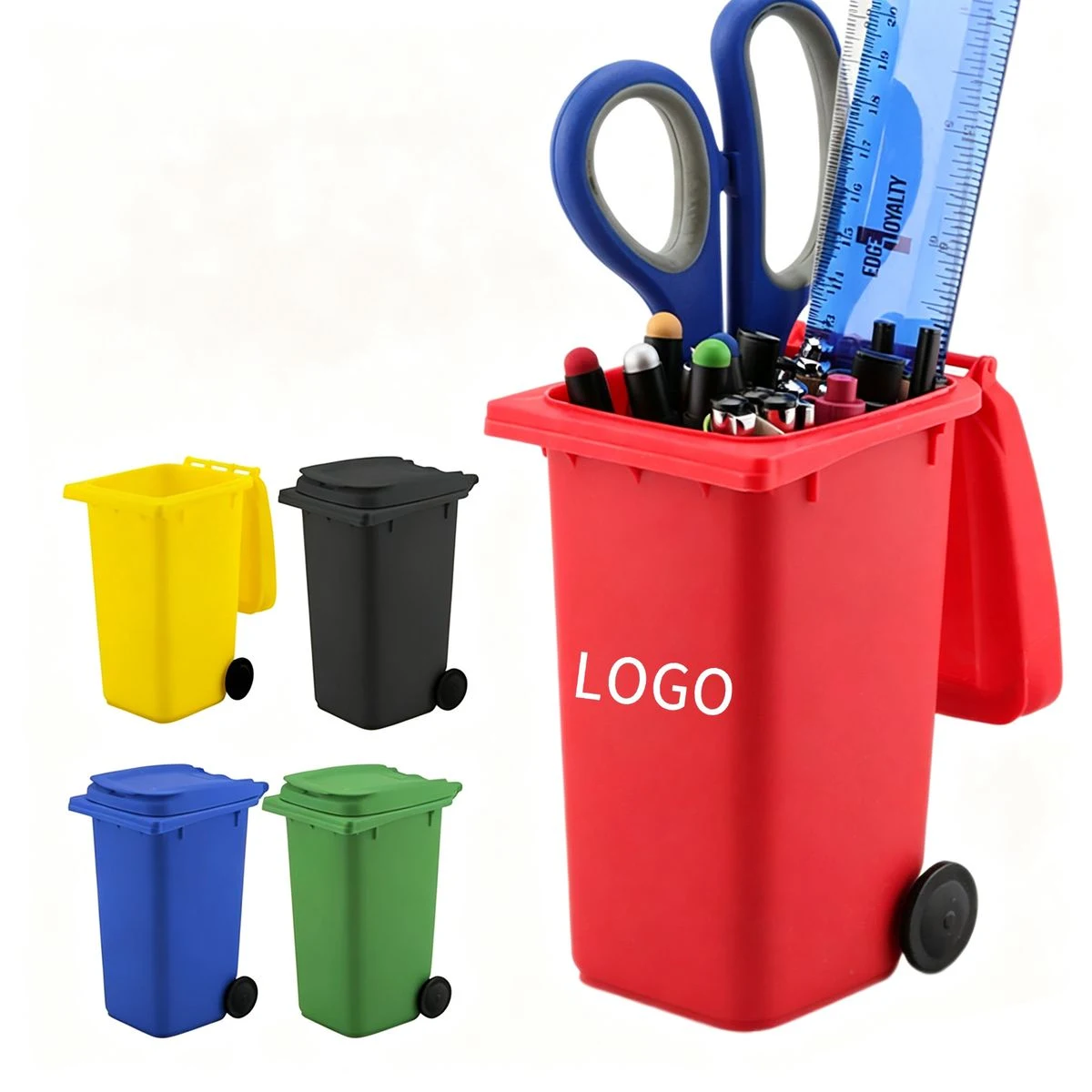 Trash Can Desk Pen Holder 1