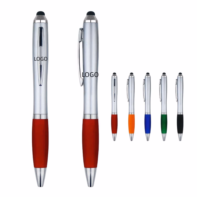 Silver Body Pen with Stylus