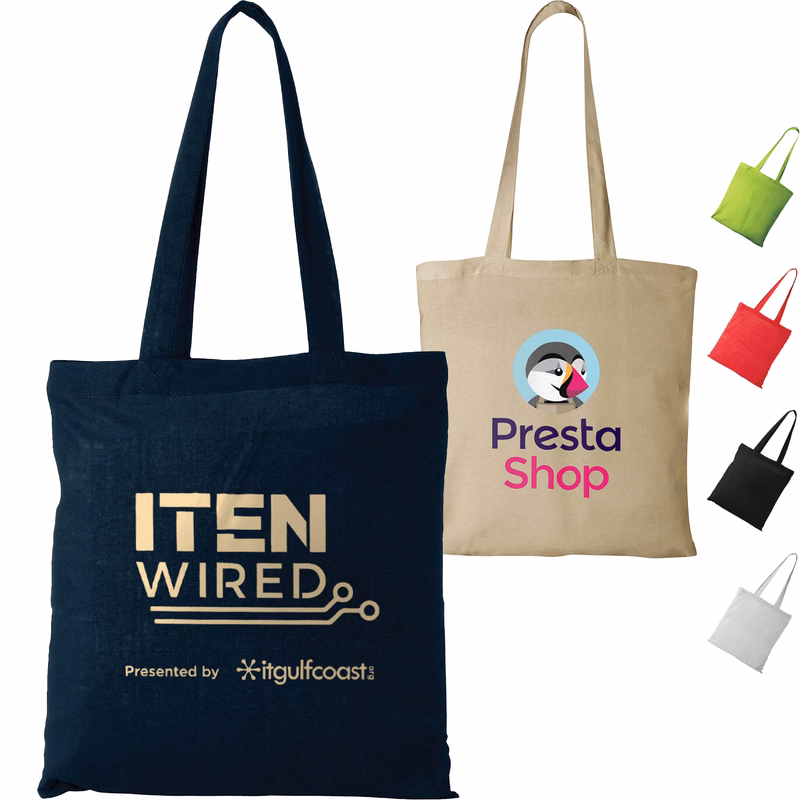 4 Oz LIGHTWEIGHT Convention Cotton Canvas Tote Bag
