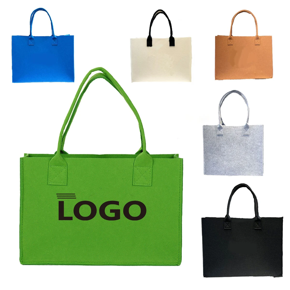 Large-capacity Felt Tote Bag, custom tote bag with logo imprint 1