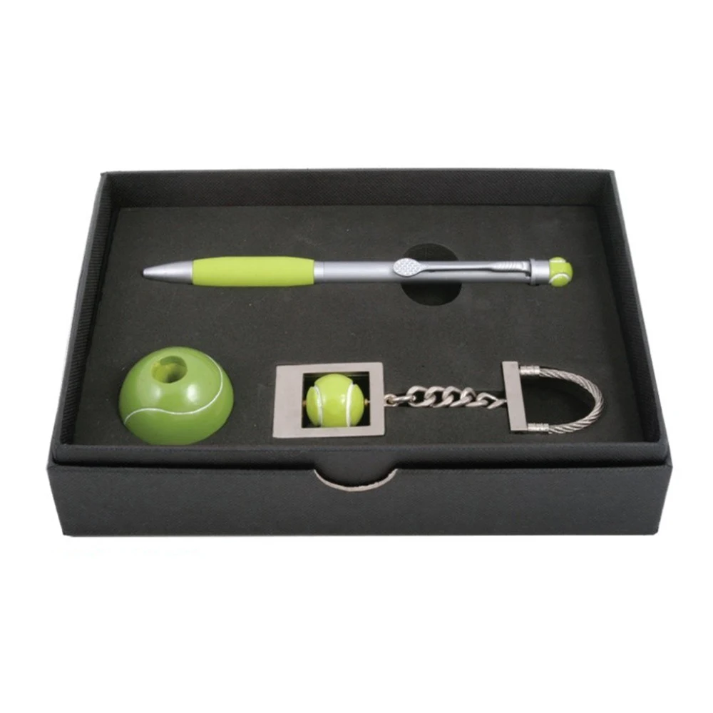 3D Tennis Metal Pen Chain w / Stand. 1