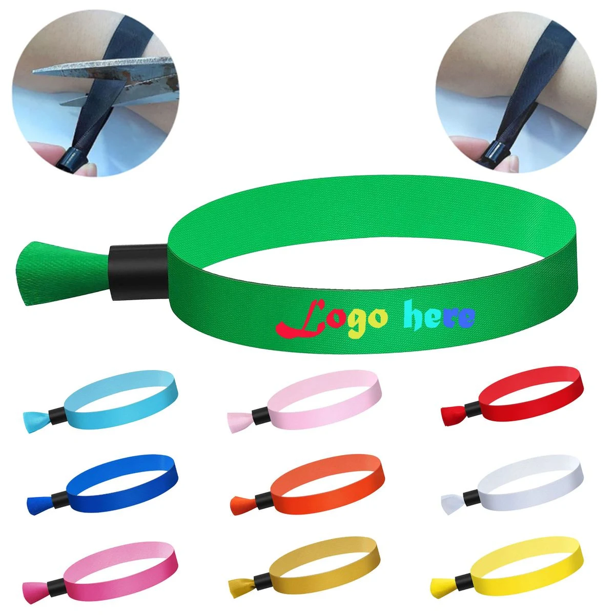 Full Color Disposable Polyester Wristband 1