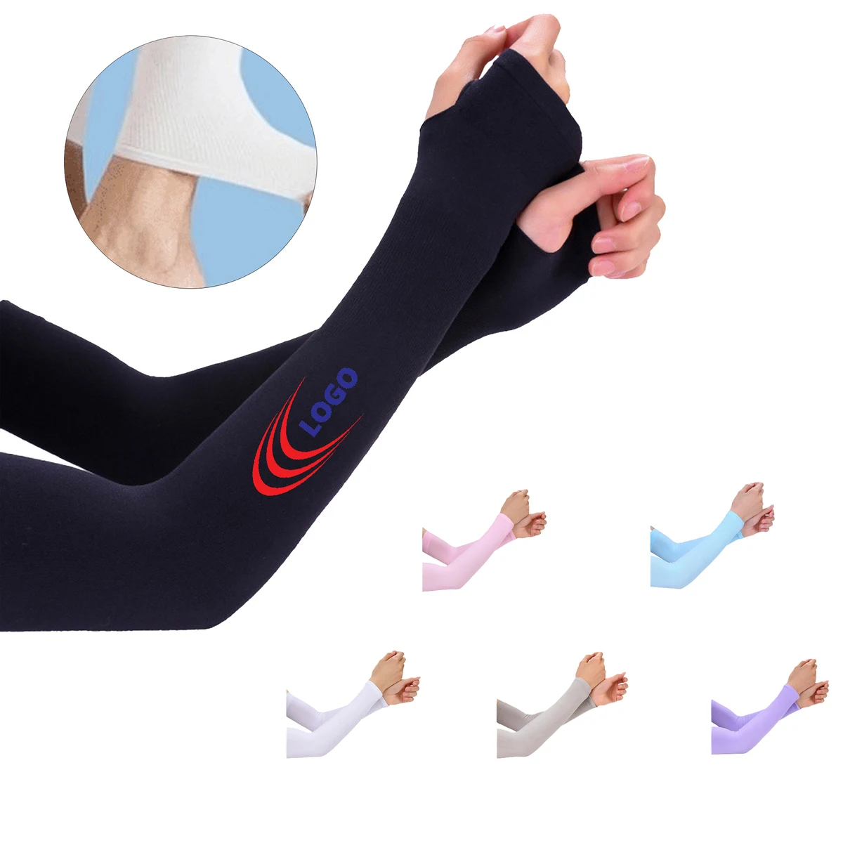MOQ 30 Solid Color Sunscreen Sleeve 1