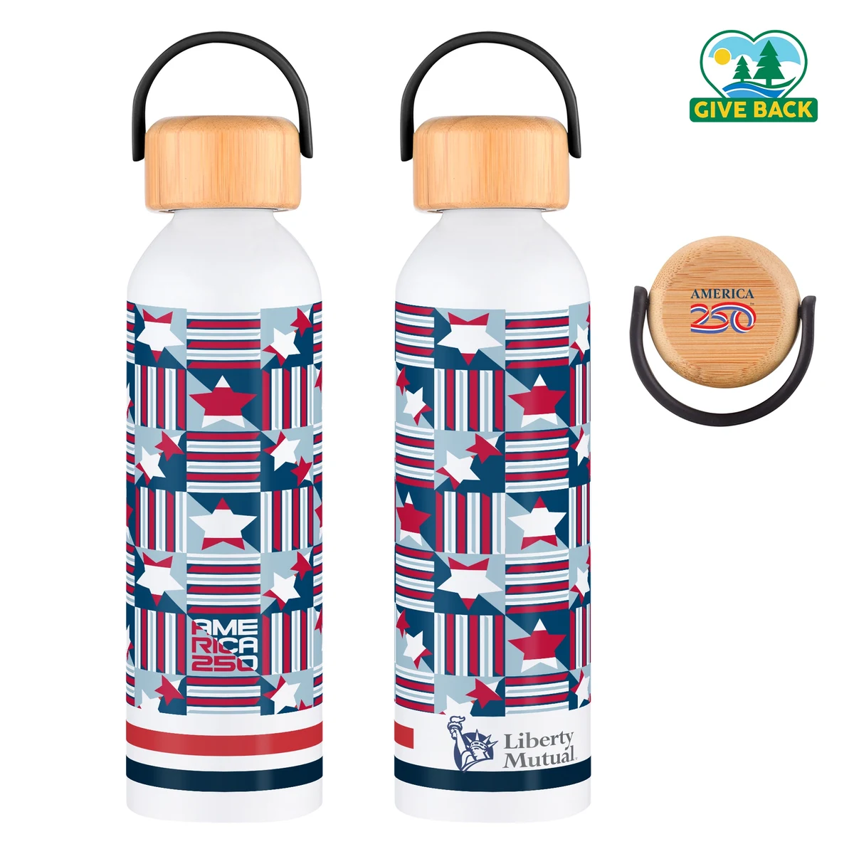 America 250 ACE Americana Water Bottle, custom water bottle with logo imprint 1