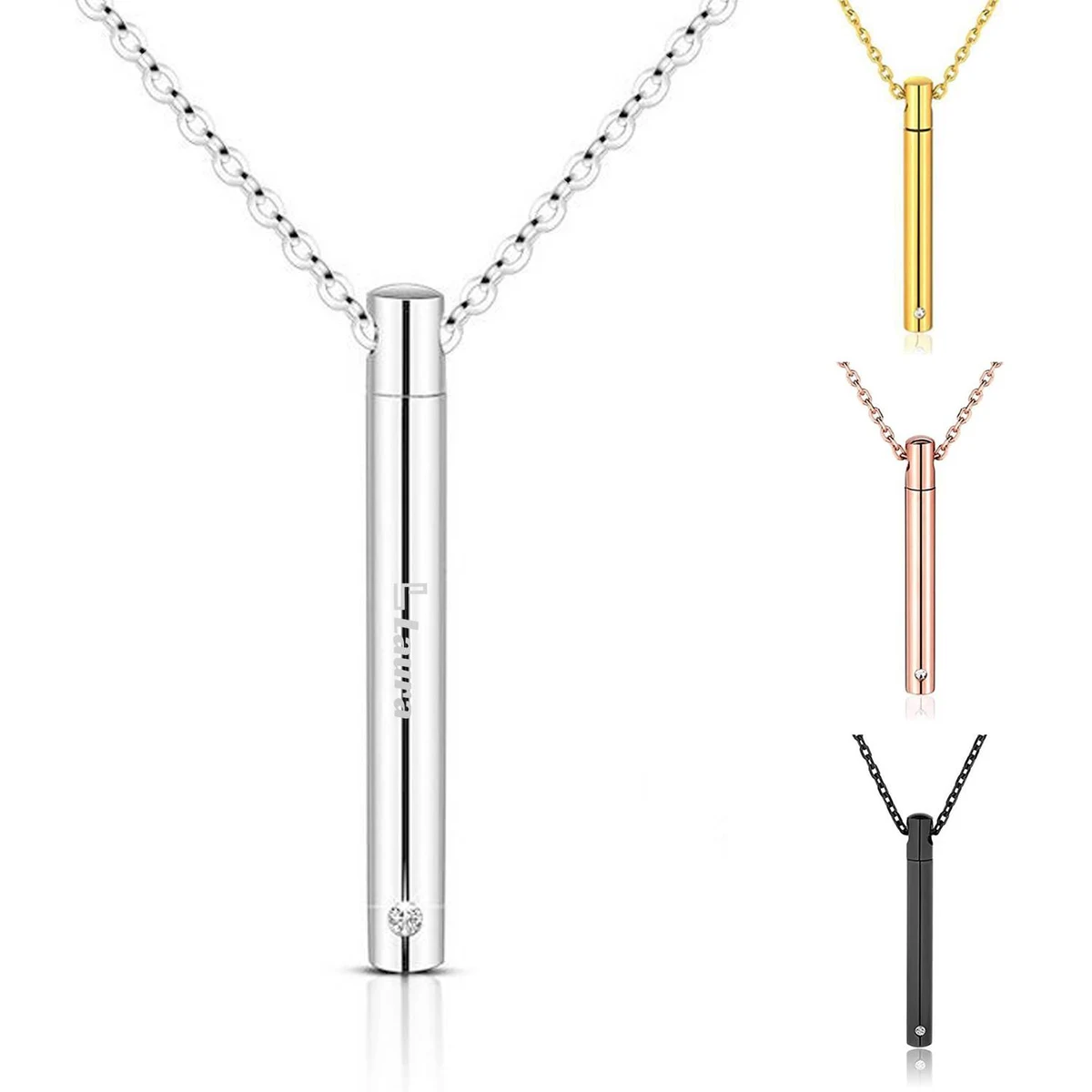 Perfume bottle pendant cylinder ashes commemoration 1