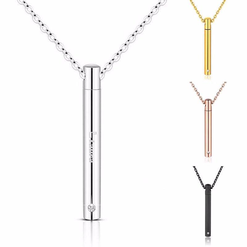 Perfume bottle pendant cylinder ashes commemoration