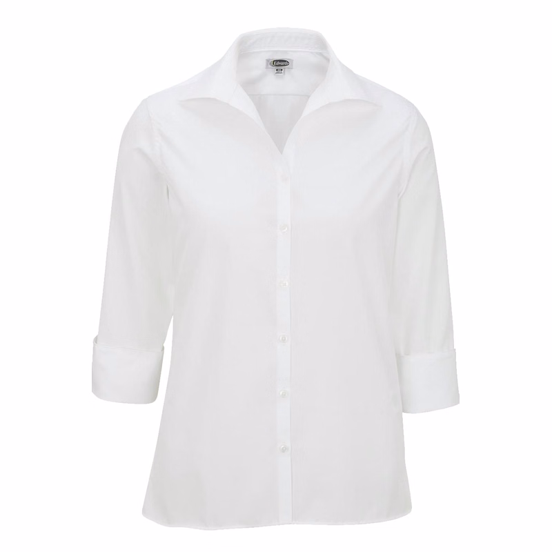 Lightweight Poplin Three Quarter Sleeve Ladies Shirt