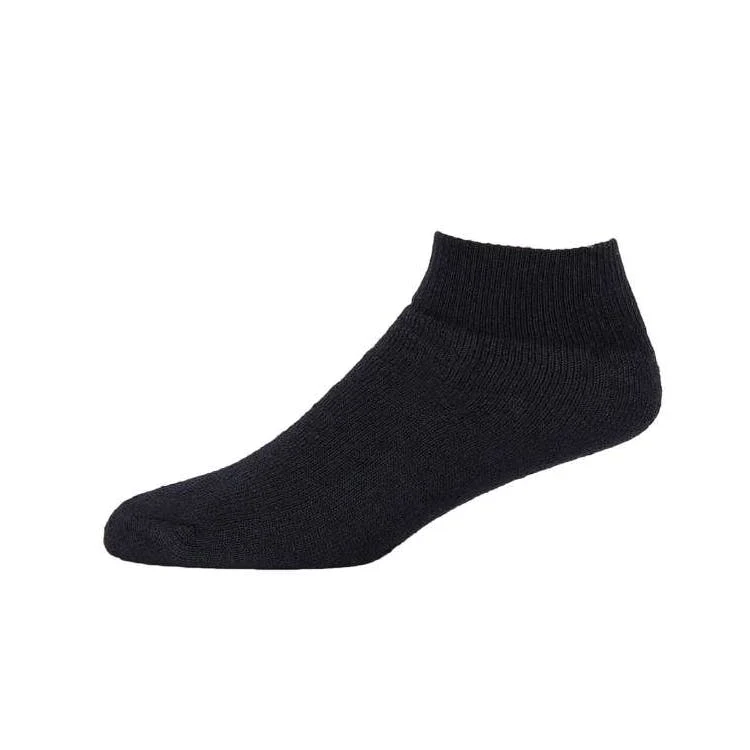 Quarter Sports Socks - Black Size 10-13 4 Pack 1