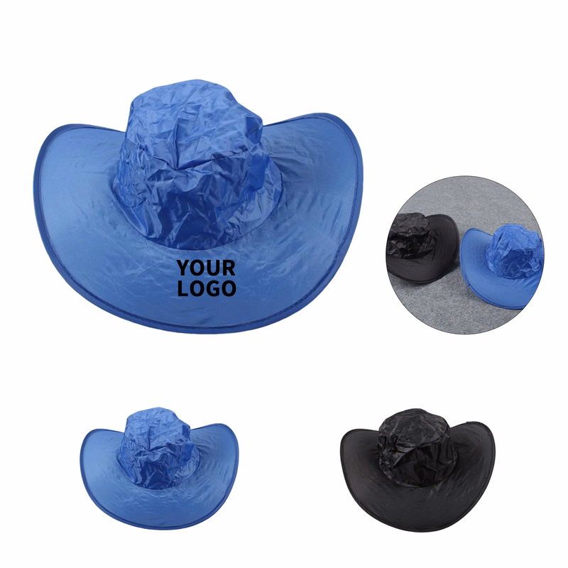 Collapsible Sun Visor Cowboy Hat With Pouch