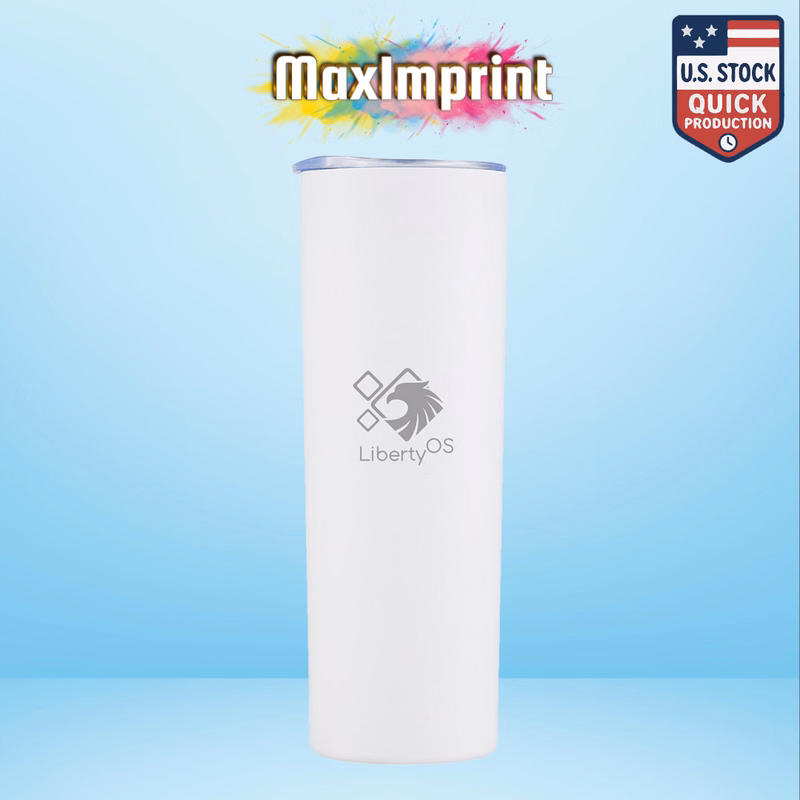 20oz Skinny Stainless Steel Tumbler Full Wrap Printing Included