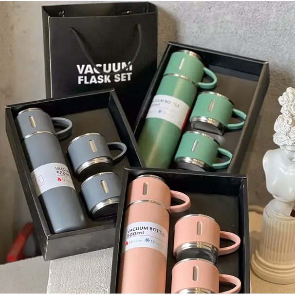 Corporate Business Vacuum Flask Mug Set