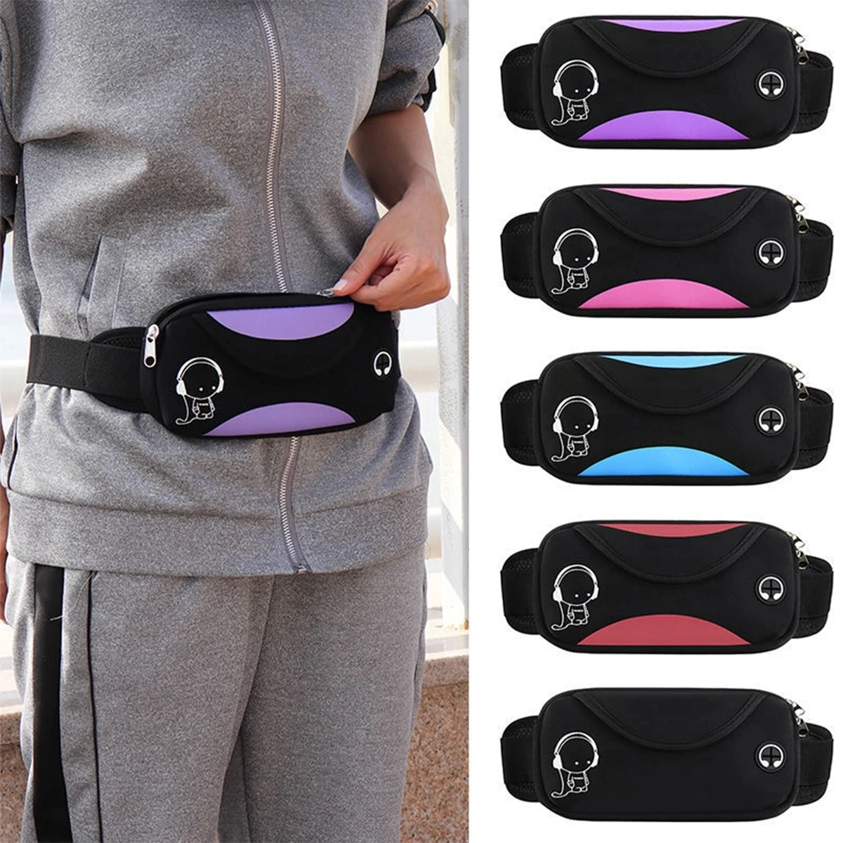 Multi-Purpose Phone Pouch Fanny Pack Running Belt Waist Bag 1