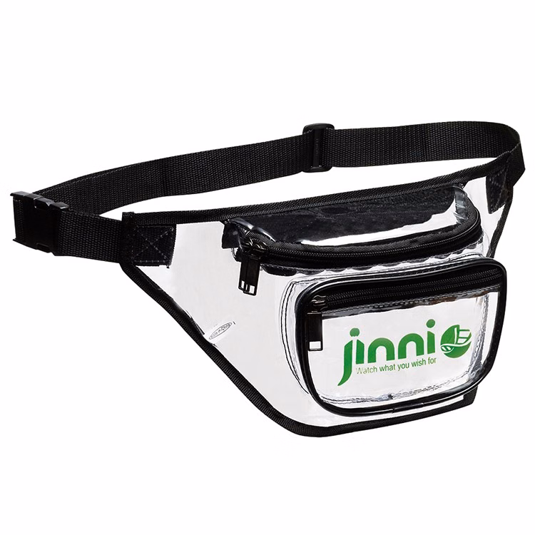 Three Zippered Clear Fanny Pack