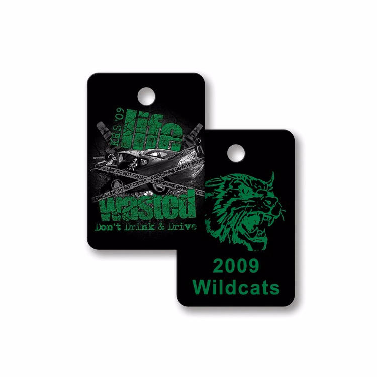 Small Rectangle w/Round Corners Key Tag - Full Color