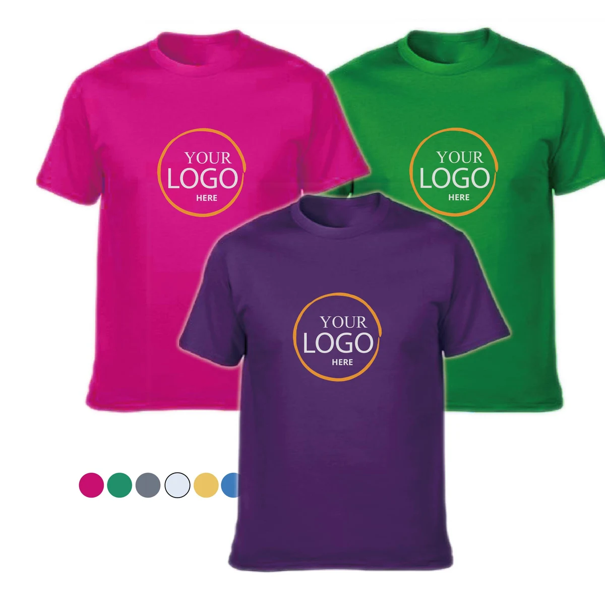 Full Color 180gsm Round Neck Cotton T-Shirt 1