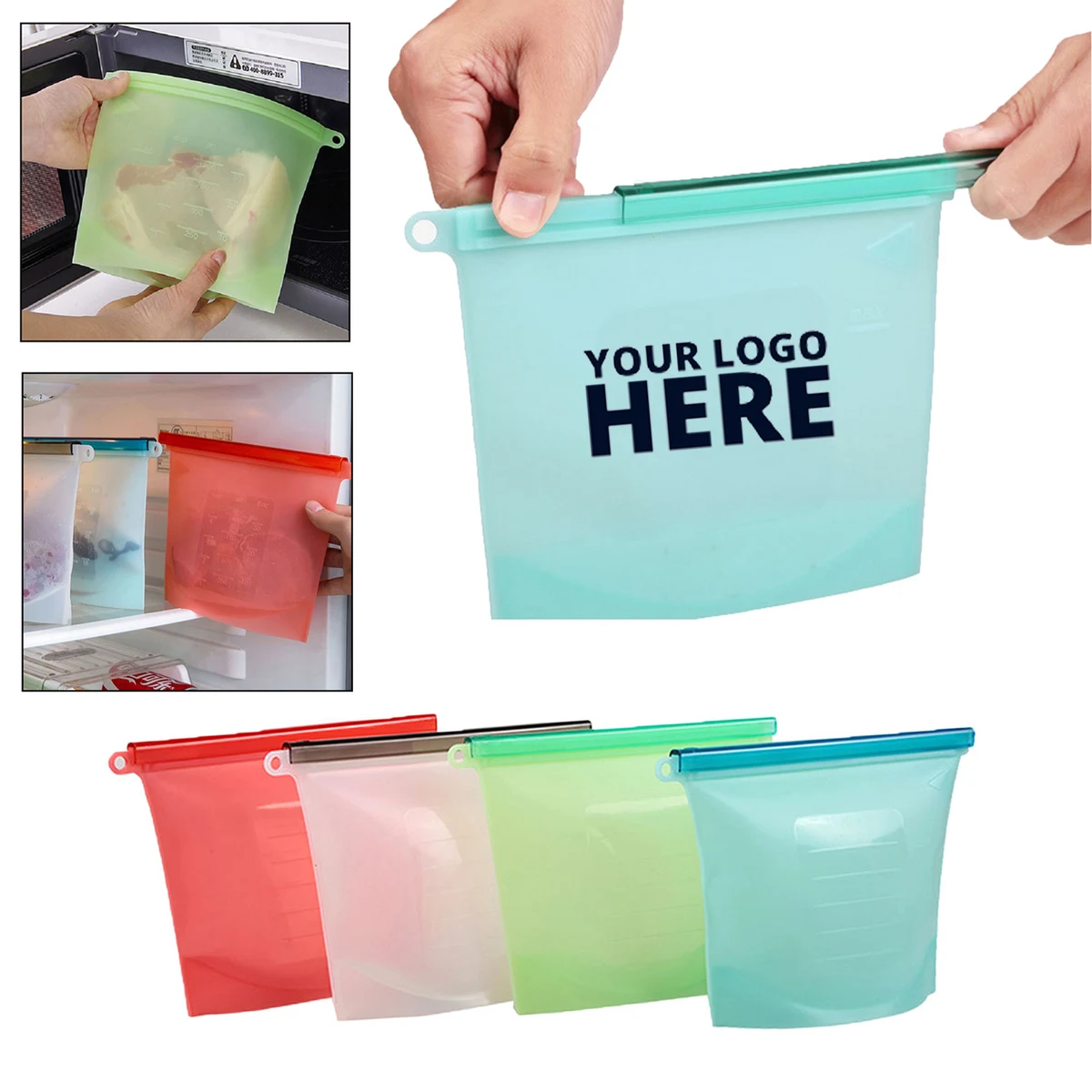 Silicone Food Reusable Sealed Storage Bag 1