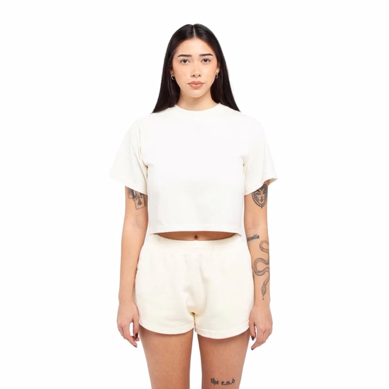 Shaka Wear Ladies' Garment Dye Crop T-Shirt