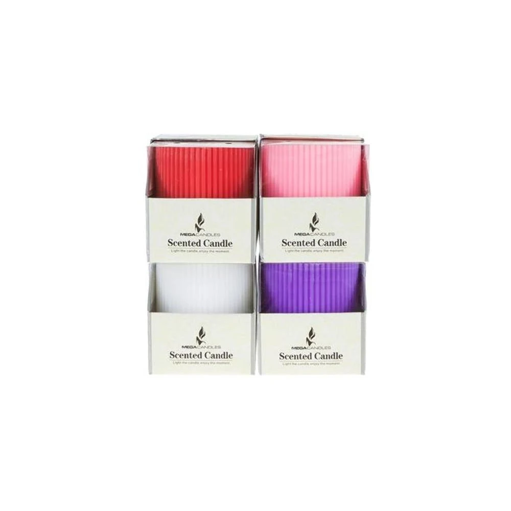 3" Pillar Candles - Assorted Colors Ribbed Scented 1