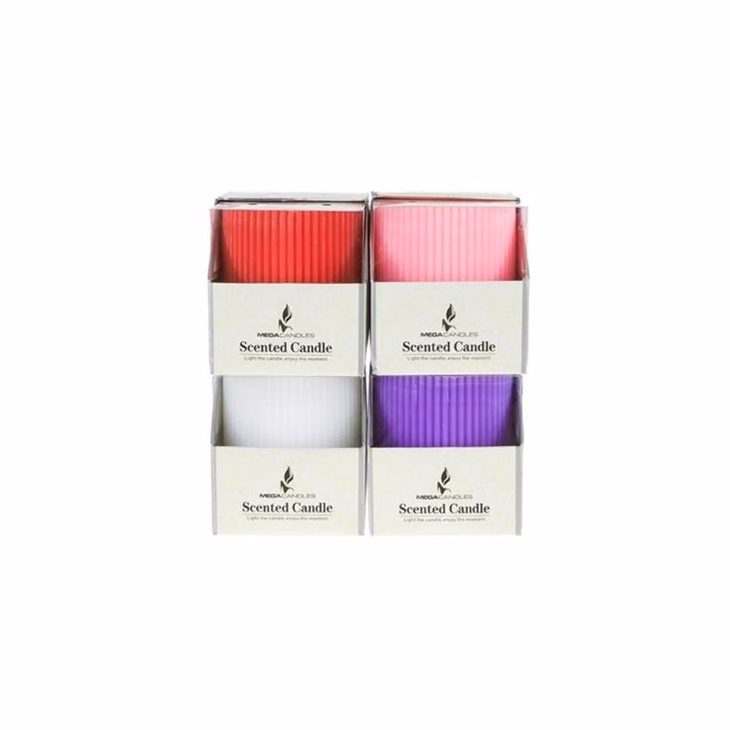 3" Pillar Candles - Assorted Colors Ribbed Scented
