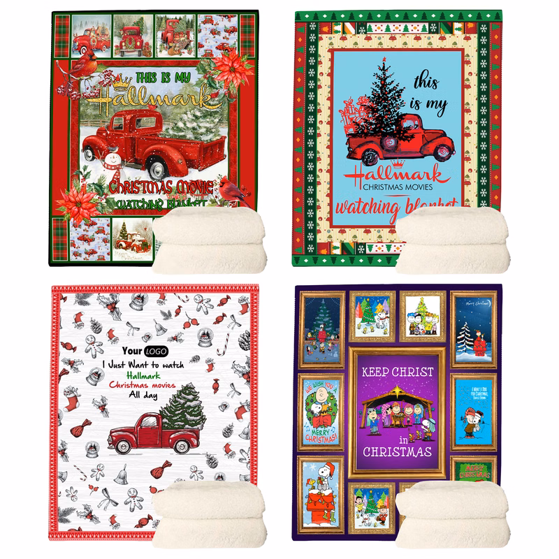 Other Fabric Logo-Ready Festive Blankets