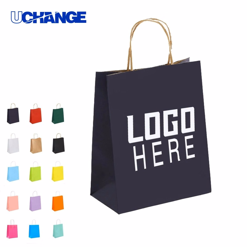 Kraft Paper Shopping Bag Carrier With Handles