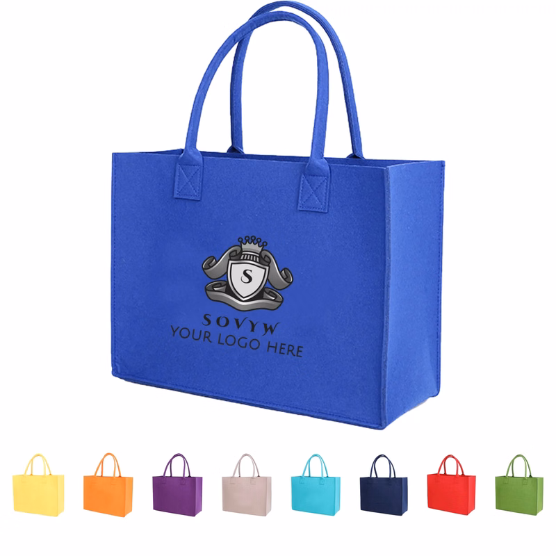 Custom Reusable Durable Large Felt Tote Shopping Bag