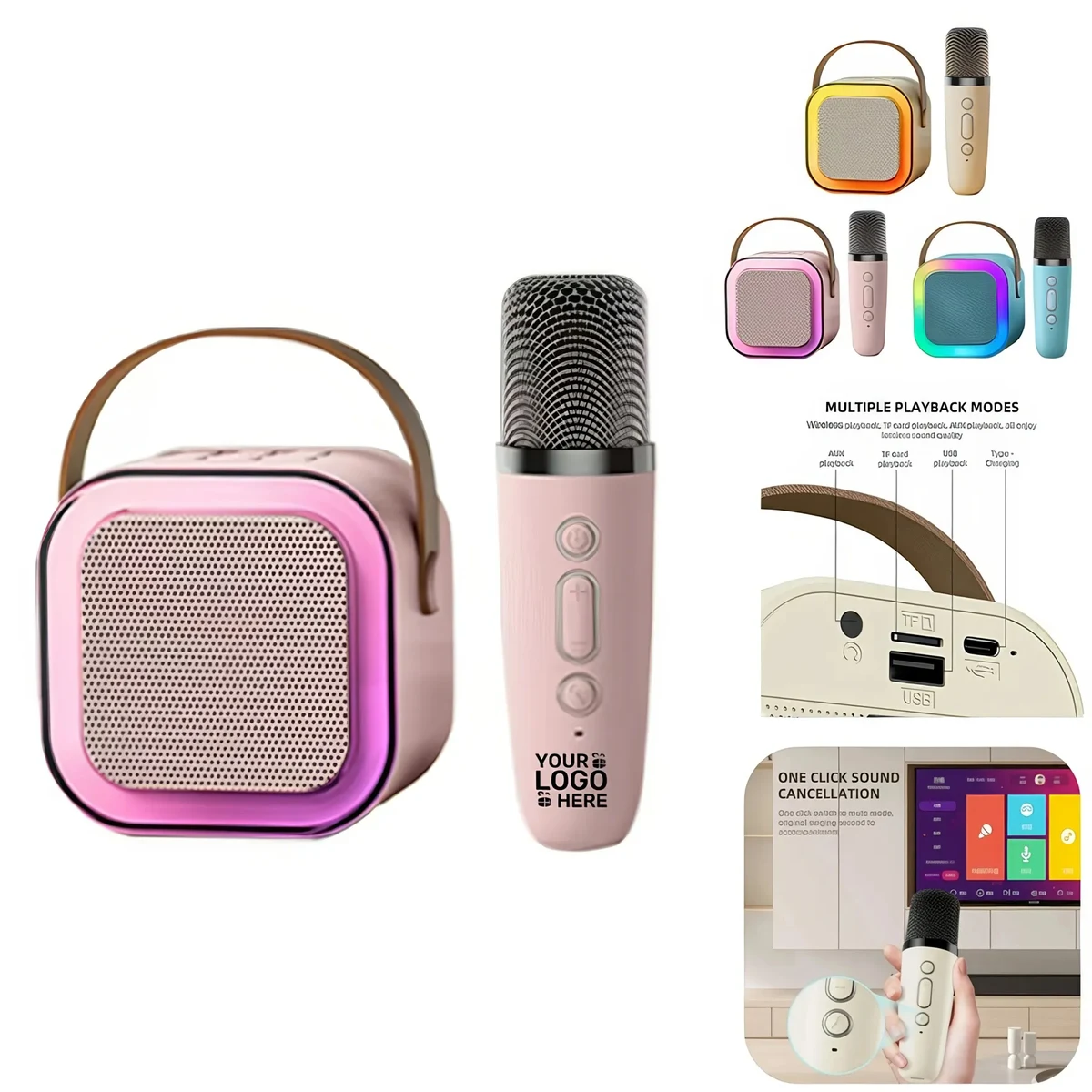 Mini Karaoke Machine with Wireless Microphone 1