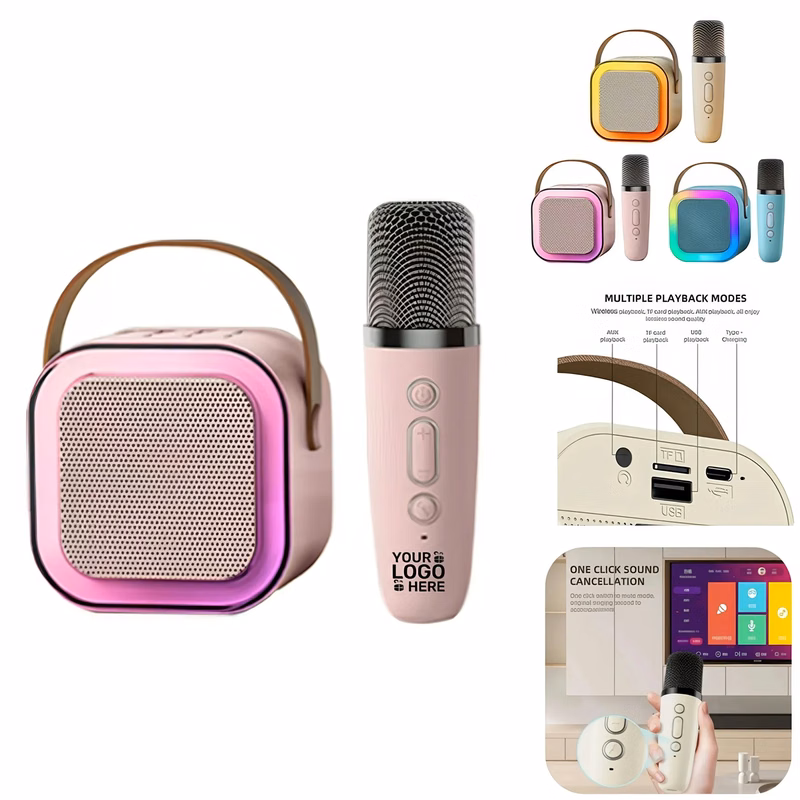 Mini Karaoke Machine with Wireless Microphone