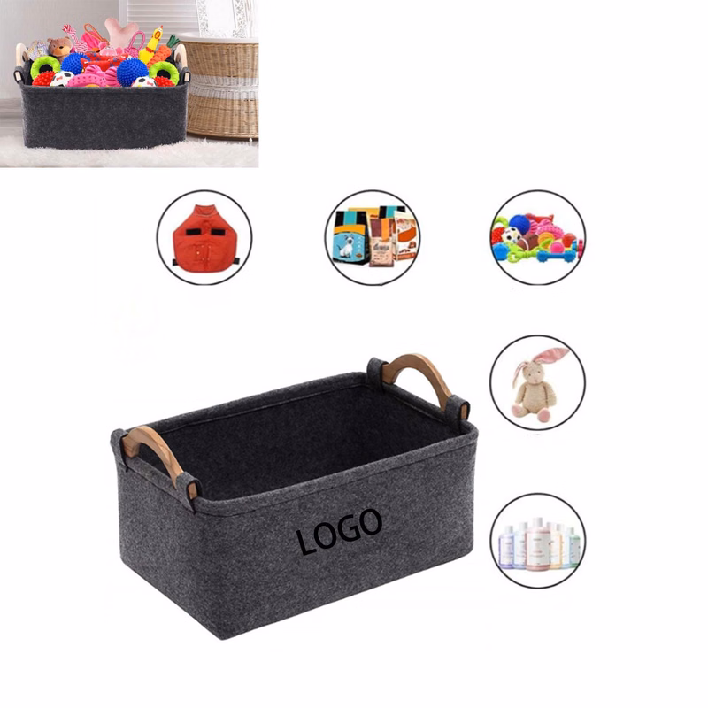 Felt Basket With Handle