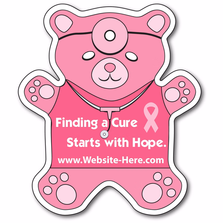 Awareness Magnet - Teddy Bear Shape (4x4.625) - 25 mil.